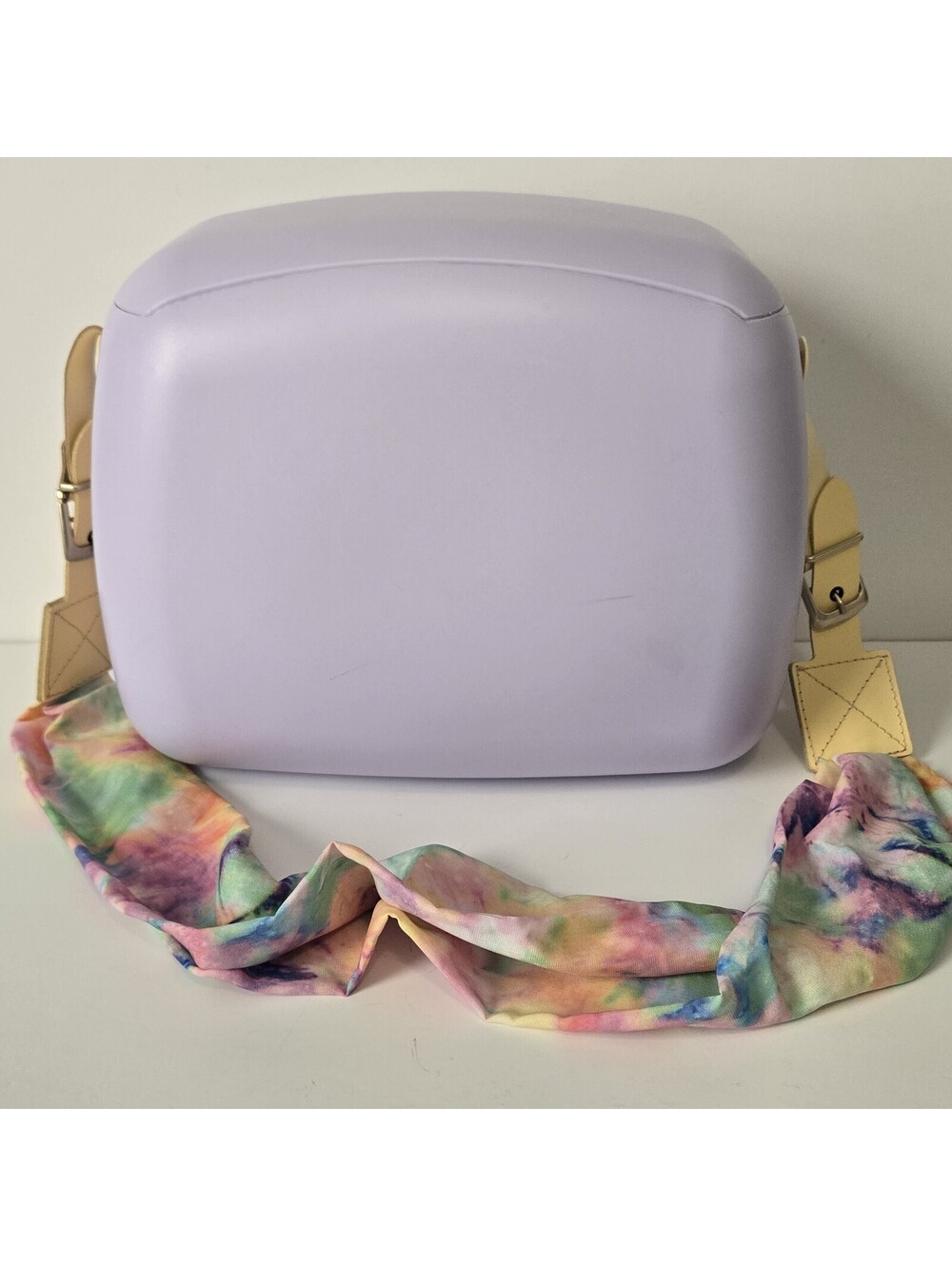 Polarbox Retro Design Small Portable Cooler Lilac & Yellow 6 Quart w/ Strap - Picture 2 of 5